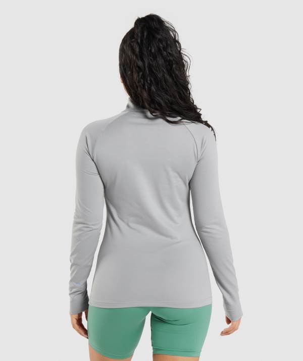 Damske Pulovre Gymshark Training 1/4 Zip Siva | VG6713259